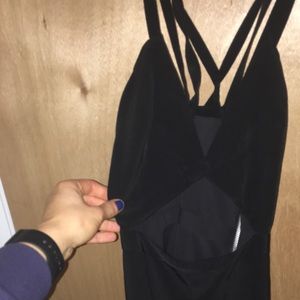 Black cross cross dress with cut outs